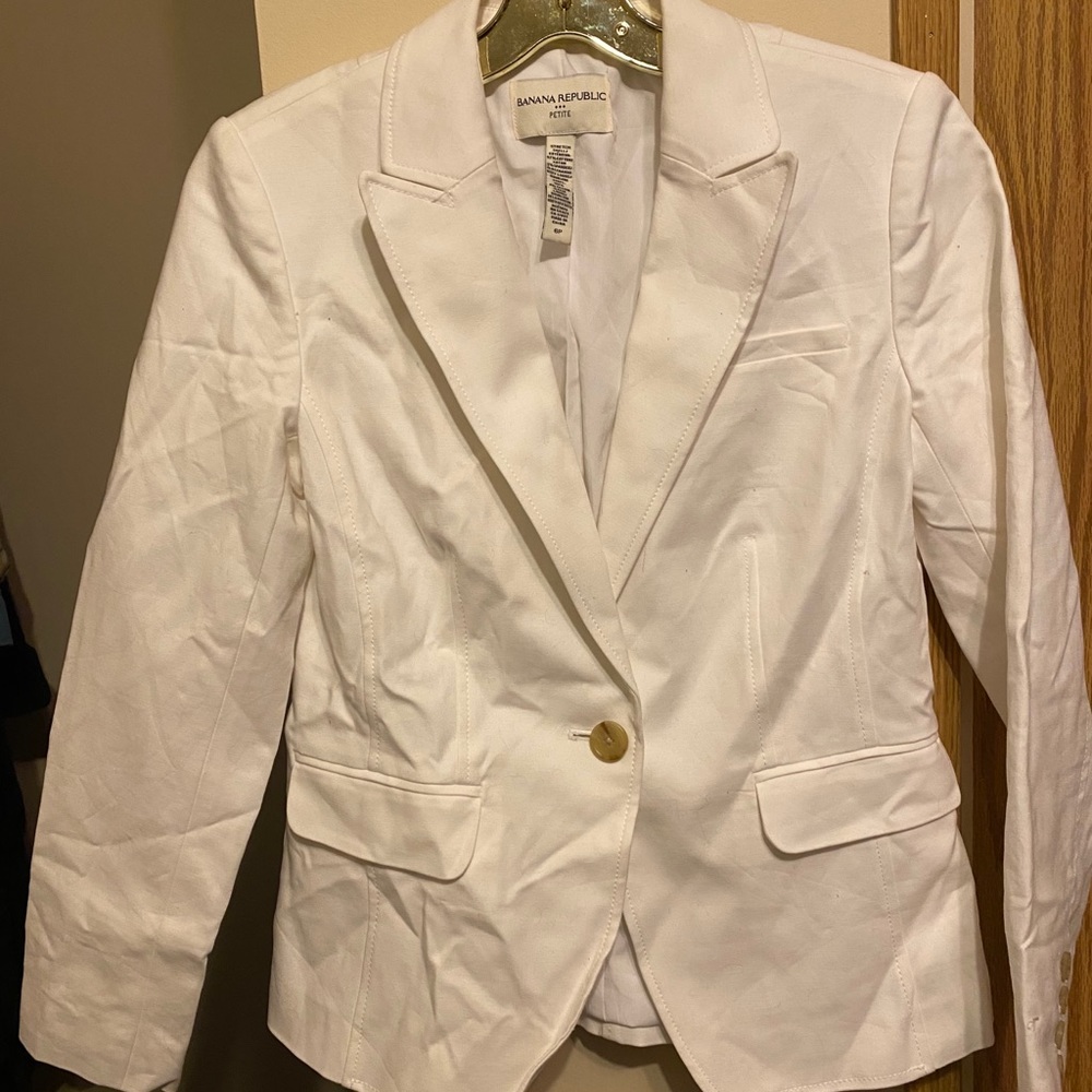 Banana republic white blazer